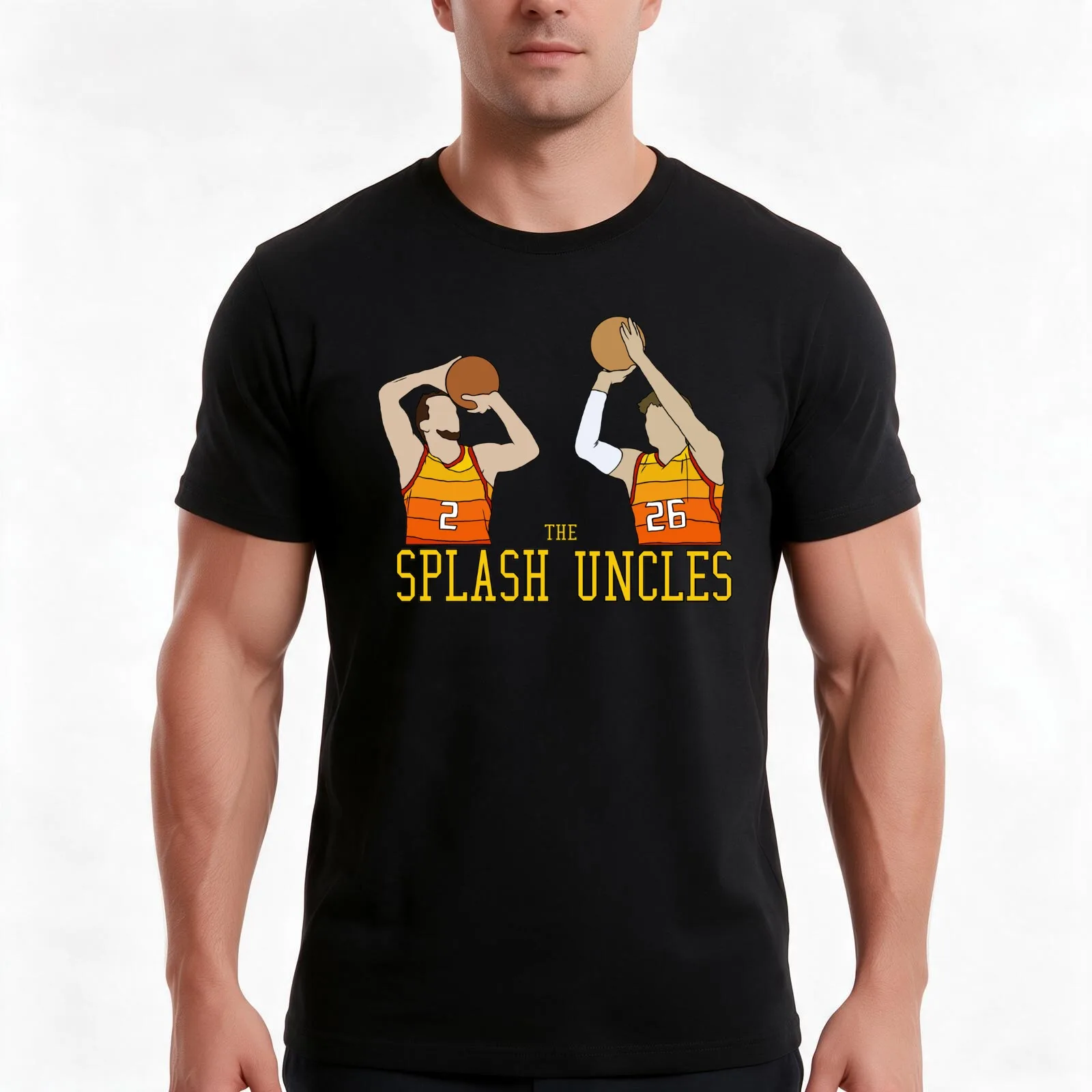 The Splash Uncles T-Shirt Summer Casual Cotton Tee Oversized Streetwear Tops Vintage Graphic Print Loose Fit Short Sleeve