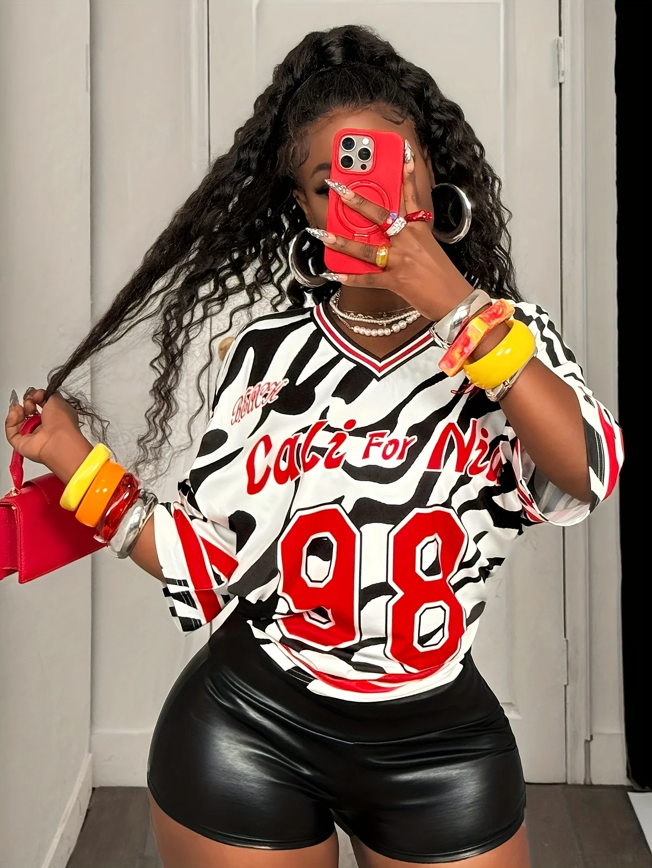 

Новая американская уличная модная женская футболка, одежда с принтом зебры No 98, летние универсальные трендовые топы для взрослых и женщин с принтом