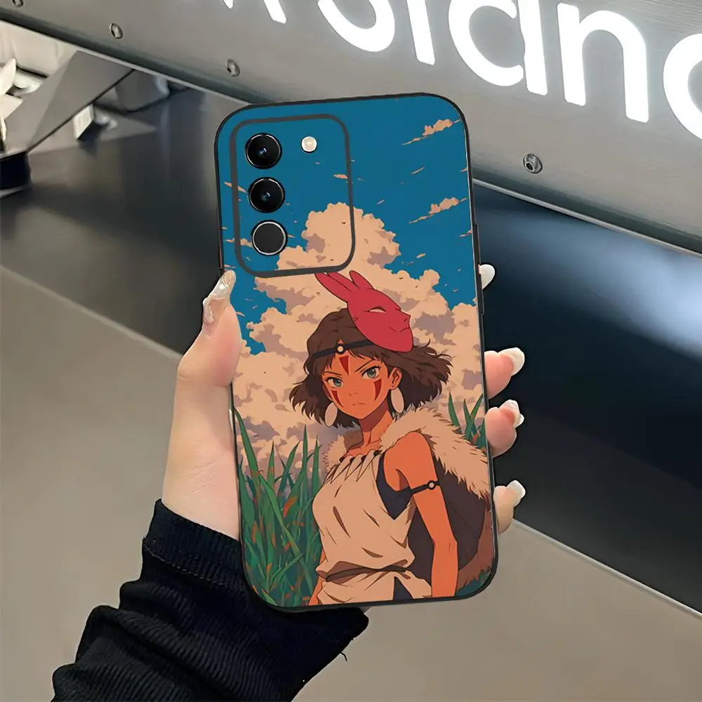 Чехол для телефона P-Princess M-Mononoke, черный, мягкий для Samsung S25 S24 Ultra 23 Fe 22 Plus Galaxy A54 A55 A16 A13 A24 A15 A25