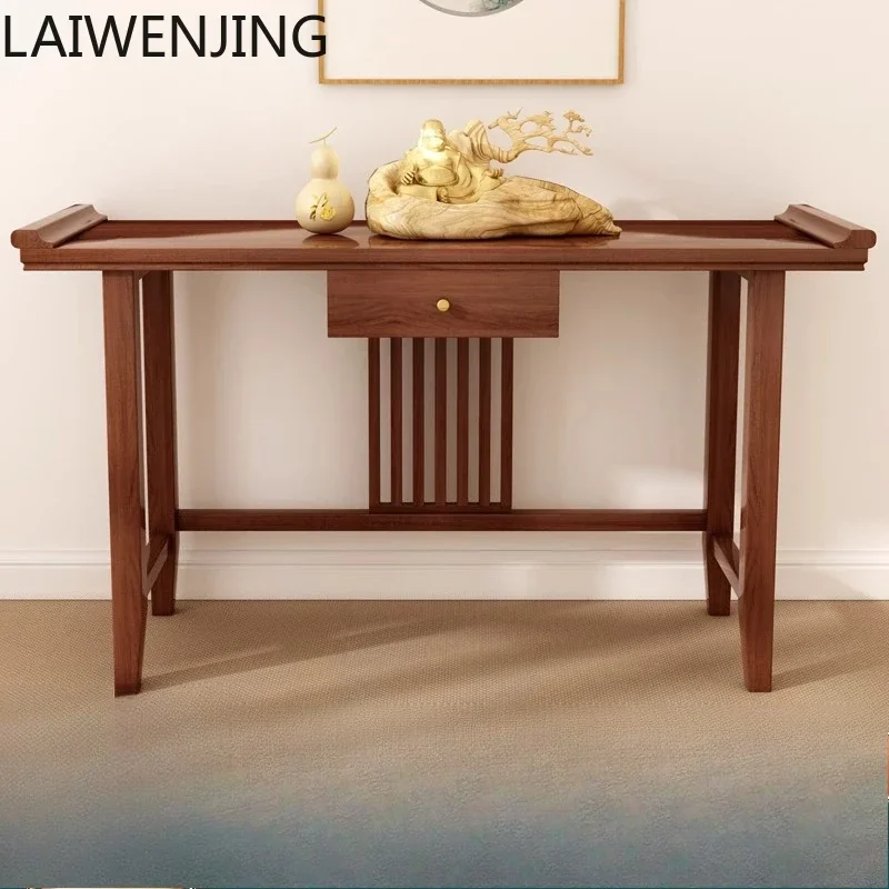 MJY new Chinese-style entrance table against the wall entrance cabinet entry solid wood strip few narrow end view table
