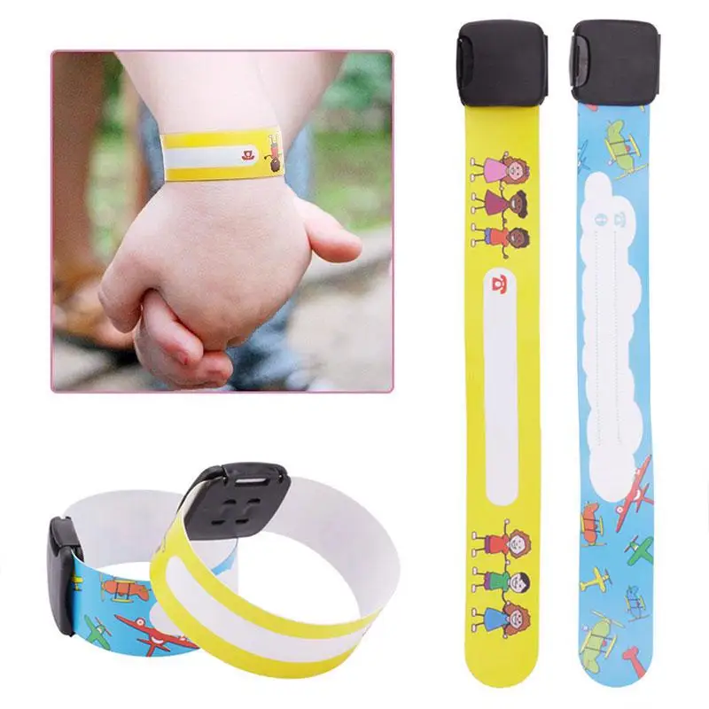 8 pces/12 pces reusável ajustável pulseiras de segurança para crianças criança viagem de campo evento atividade ao ar livre à prova dwaterproof água