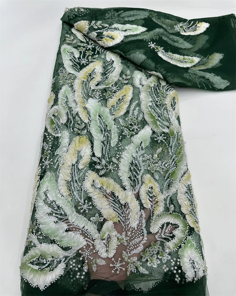 Latest High Quality Classic Very Soft Eligant Delicate Embroidery Tulle Sequin Fabric For Wedding Party Dress