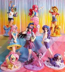 Kuda Poni Kecilku Bishoujo Kelangkaan Sunset Shimmer Applejack Twilight Sparkle Pinkie Pie Anime PVC Action Figure Koleksi Mainan Boneka 8 penjualan terbaik kotobukiya bishoujo kuda poni kecilku - №