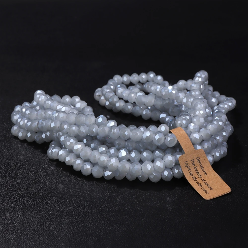 Großhandel 5 Strang/Los facettierte österreich ische Kristall perle Rondelle lose Abstand halter ab Farbe Glasperlen für Schmuck herstellung Zubehör – Detail 23