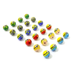 24Pcs Cute Rare Glass Marbles Ball Creative Mushroom Ladybug Pig Lemon Cartoon Image Design Boy Game Pinball Toys Gifts For Kids