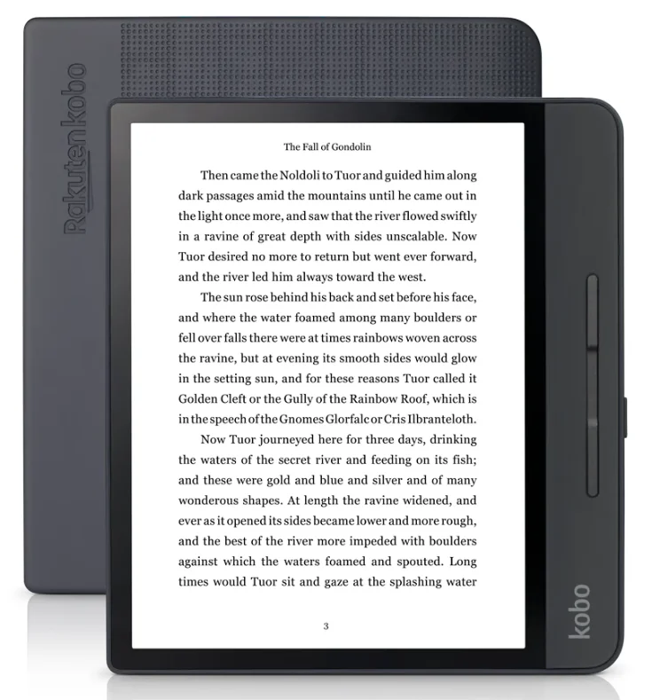 H20 7-inch 300ppI HD e-book reader with dual color lights for heating and cooling, Eink Carta