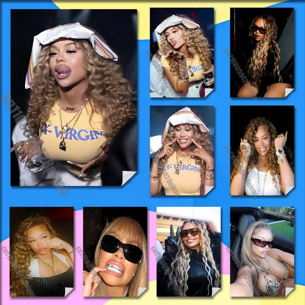 

L-Latto 777 American Rapper Singer Poster Sticker For Bars 40x60cm Self-adhesive Ornament Collectibles Playbill Cover