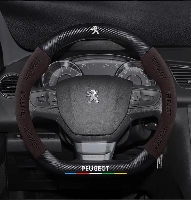 Car Steering Wheel Cover For Peugeot 106 107 108 206 207 208 301 307 308 406 407 408 508 607 2008 3008 4008 5008 GT RCZ Rifter