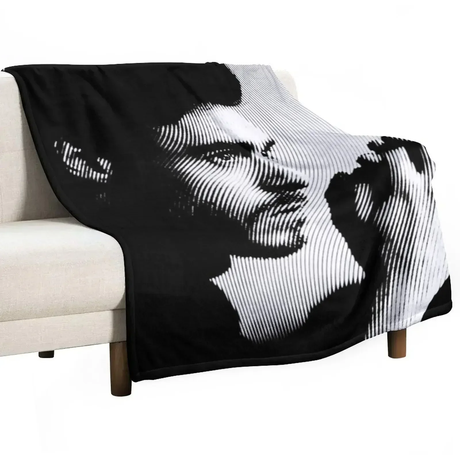 

New Black & White Portrait Of Richard Madden Throw Blanket blankets and throws Soft Big Bed linens Blankets