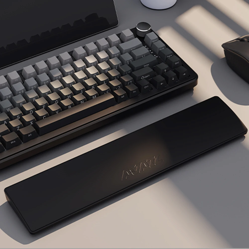 Almofada de descanso de pulso para teclado de jogos, 81 teclas, ergonômico, espuma de memória macia, suporte para as mãos, base estável de borracha antiderrapante