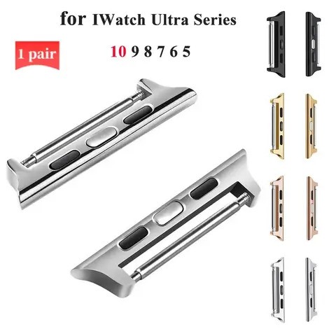 Klockarmbandskontakt för Apple Watch Ultra 2 49/45/44/42 mm 38 mm adapter för iWatch Ultra-serien 10 9 8 7 6 5 22/20 mm breda remmar 8 best sales Apple Watch-armbandskontakt - №2