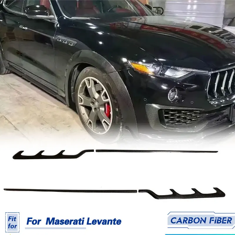 Car Side Fender Vent Trims Carbon Fiber for Maserati Levante S Sport Utility 4-Door 2016-2018 Fender Air Vent Trims Strips