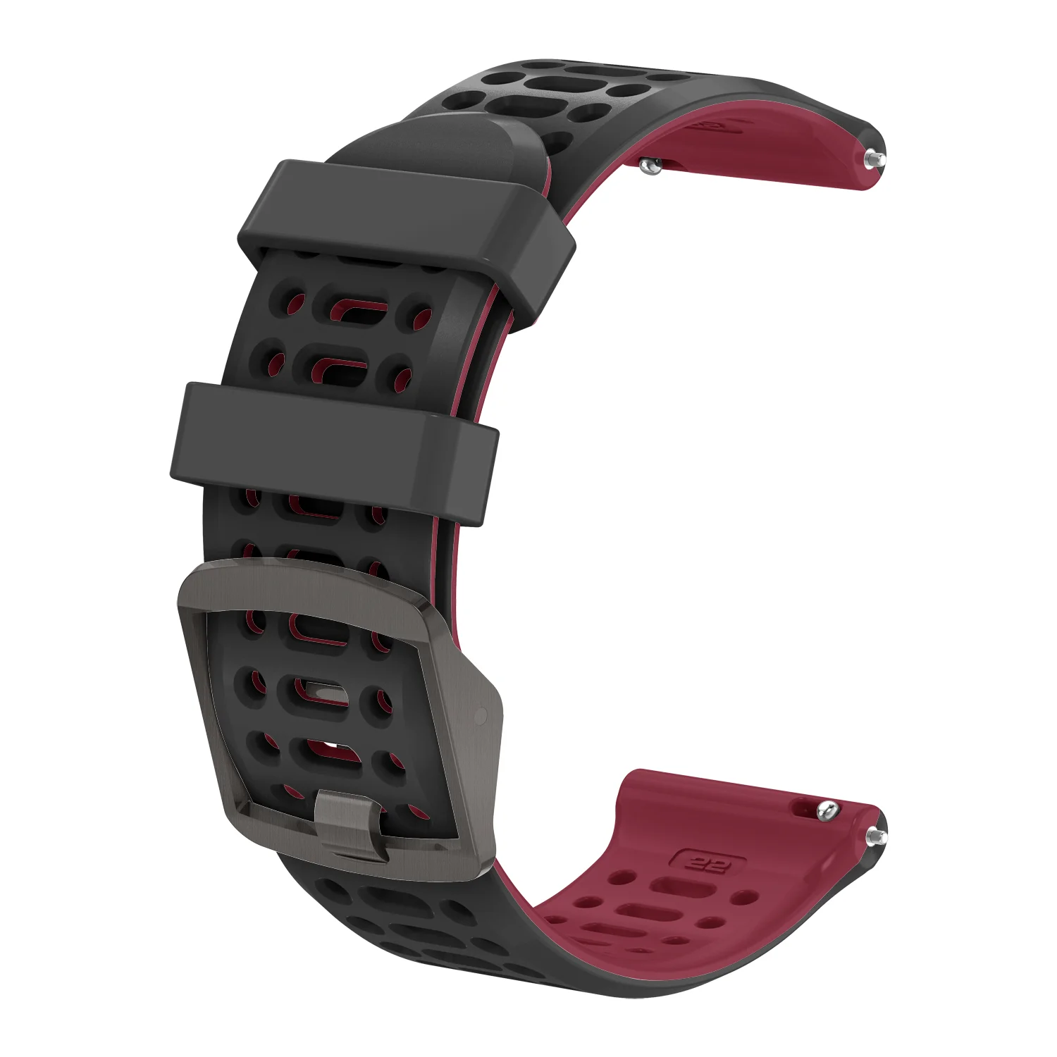 

20mm 22mm Universal Watch Band with Breathable Air Hole Quick Release Skin-friendly Silicone For Huawei Samsung Amazfit Coros