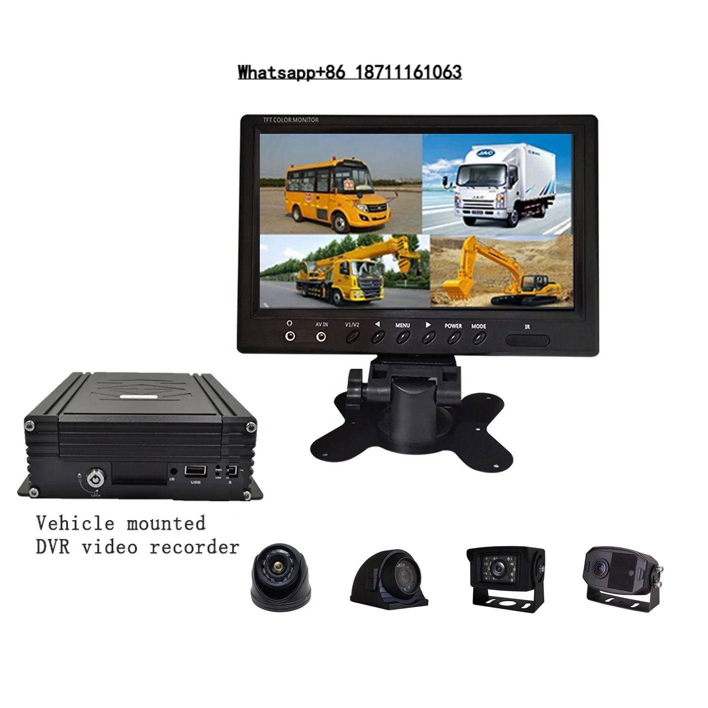 

Firecore HX-9005 7 Inch Mirror Car DVR HD 4 Chanal Dashcam 360 Car System for Truck Bus Van
