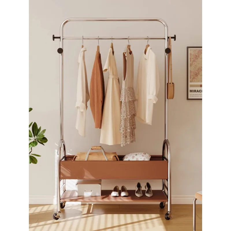 

Hat rack floor movable multifunctional clothes Simple indoor storage bedroom home drying