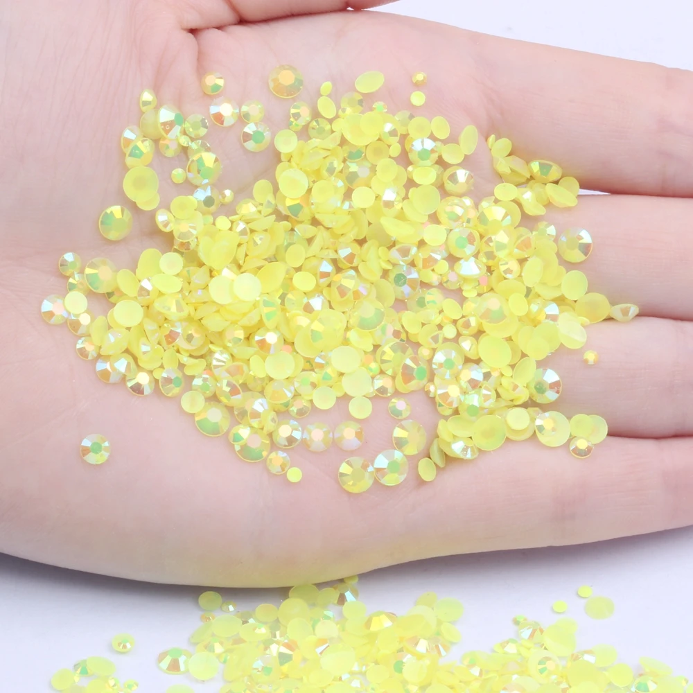 

Citrine AB 2mm-6mm Resin Rhinestones 10000pcs-50000pcs Round Flatback Non Hotfix Beads For Jewelry Making DIY Decorations