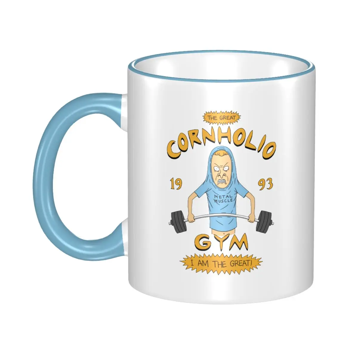 

Новые кружки Cornholio's Gym Merch, новинка Beavis and Butthead, 90-е годы, забавная музыкальная мультяшная чашка для кофе BB