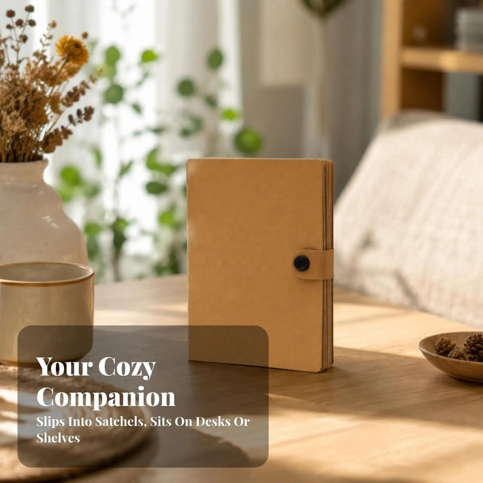 Photo Album for Small Photos 5x7 Kraft Paper Unfolding Panels for Tabletop Showcase