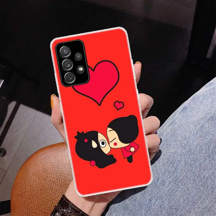 Cute Cartoon Pucca Garu Cover Phone Case For Samsung Galaxy A55 A54 A53 A52 A15 A14 A13 A12 A35 A34 A33 A32 A25 A24 A23 A22 A04S