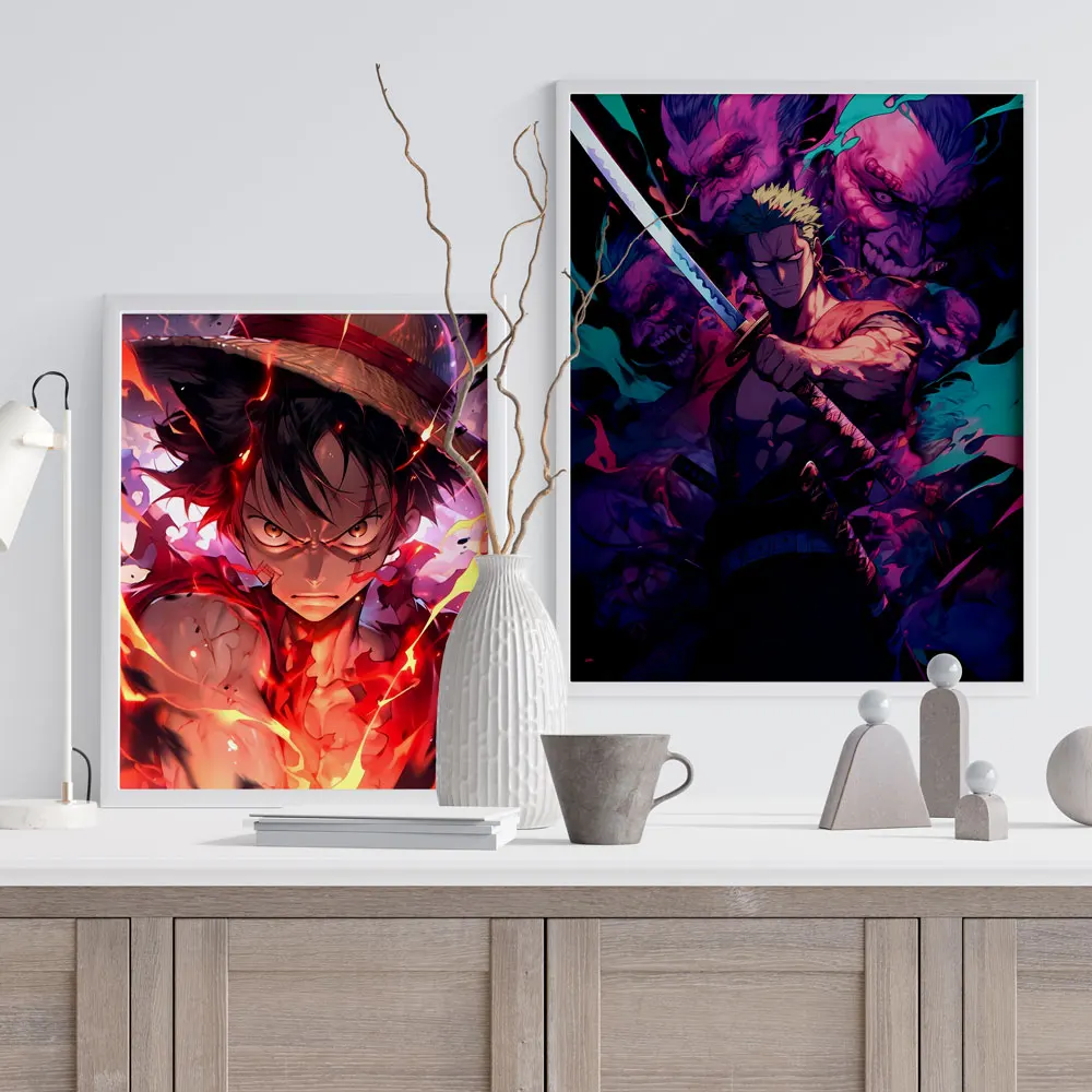 

Japanese Anime One Piece Zoro Canvas Painting Living Room Decoration Painting Art Decoration Gift Picture Prints and Prints