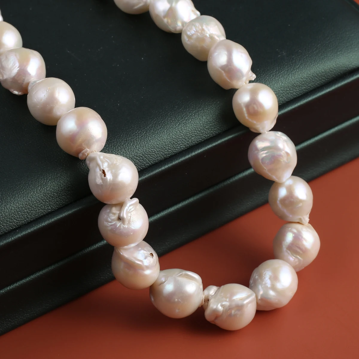 Natural Pearl Large Baroque Round Bead Plump Shape Elegant Appearance for DIY Jewelry Making Handmade Bracelet Necklace