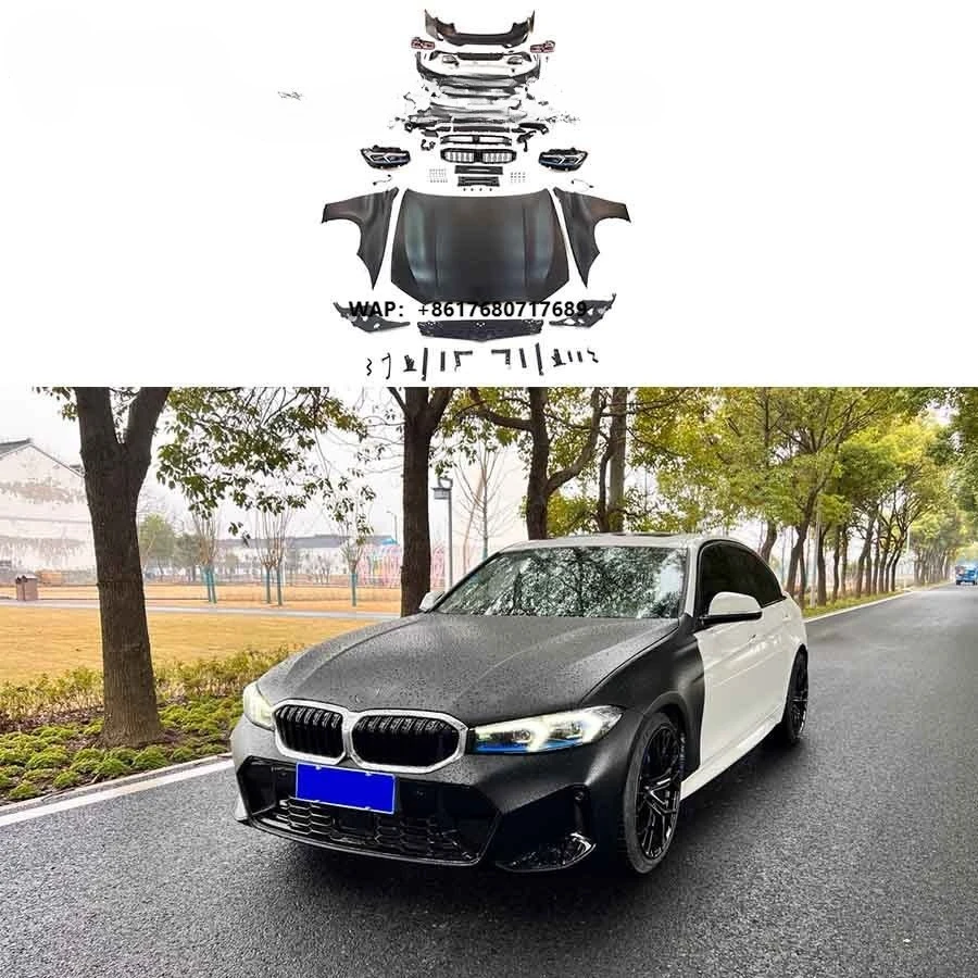 

3SERIES F30 to G20 LCI M3 STYLE BODY KIT 2011-2017 FRONT BUMPER HEAD LIGHT SIDE SKIRT FACELIFT 3S F30 to G20 LCI CAR BUMPERS