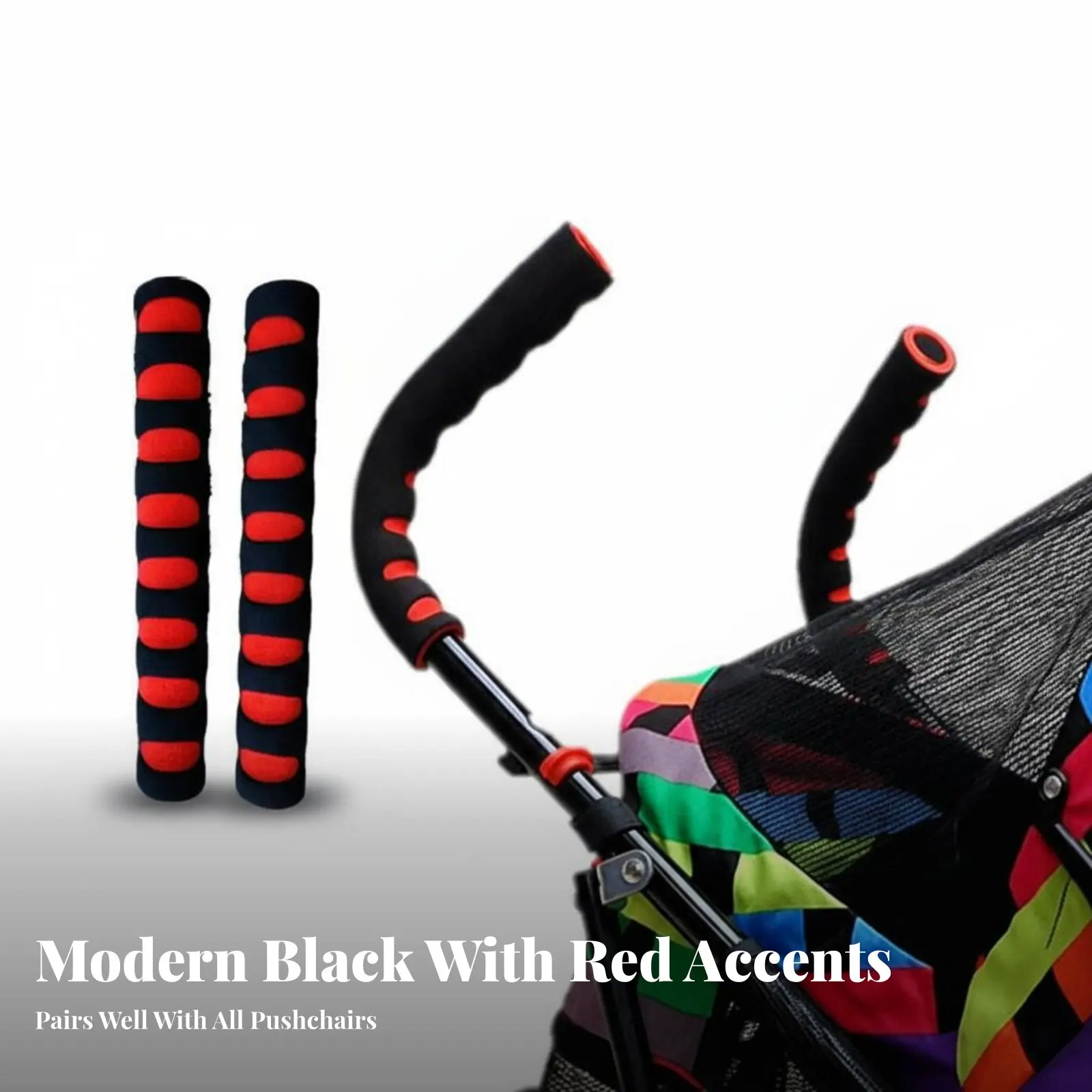 

Комплект из 2 универсальных накладок на ручку детской коляски, защита для рукоятки коляски, подходит для большинства моделей