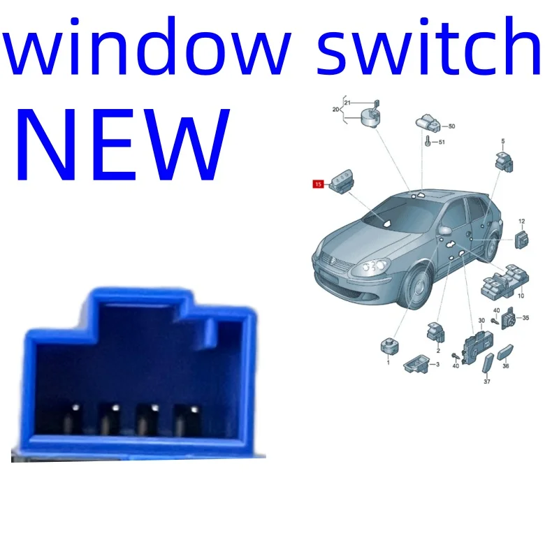 NEW Applicable to 1K0962125 VW Golf Jetta 2004-2010 Tiguan Passat CC Gti Centrale Deurslot Schakelaar knop 1K0962125B WH