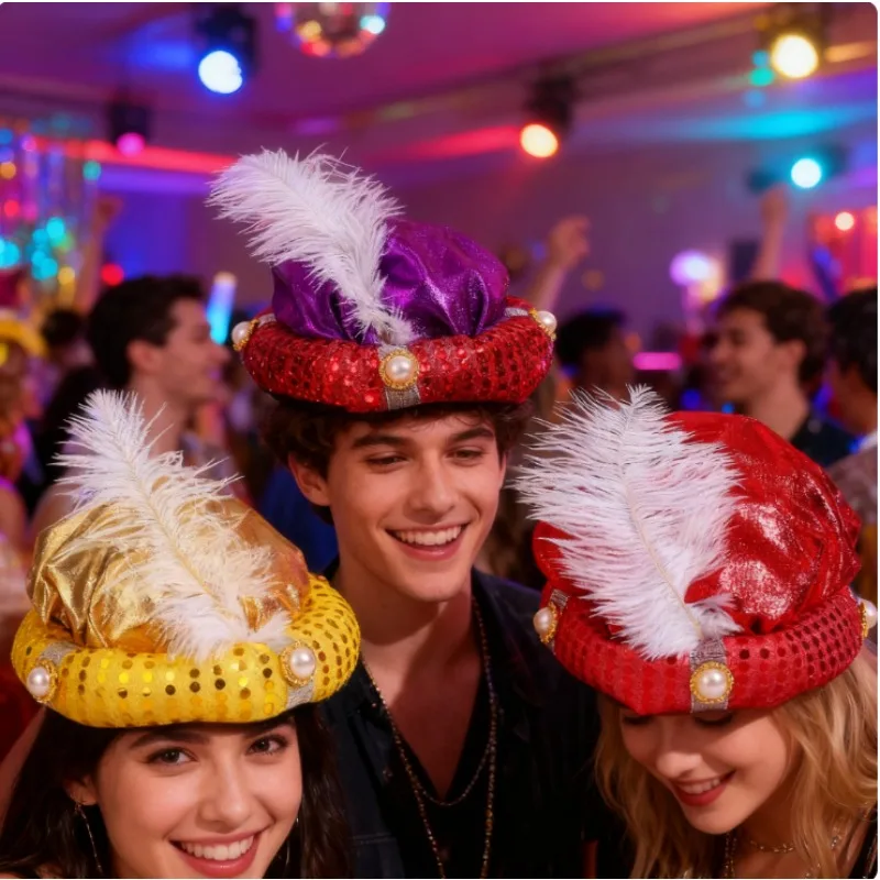 

Костюмы и реквизит Арабский тюрбан - экзотический головной убор из султана, костюмная шляпа для рождественских, святого Валентина и карнавальных вечеринок