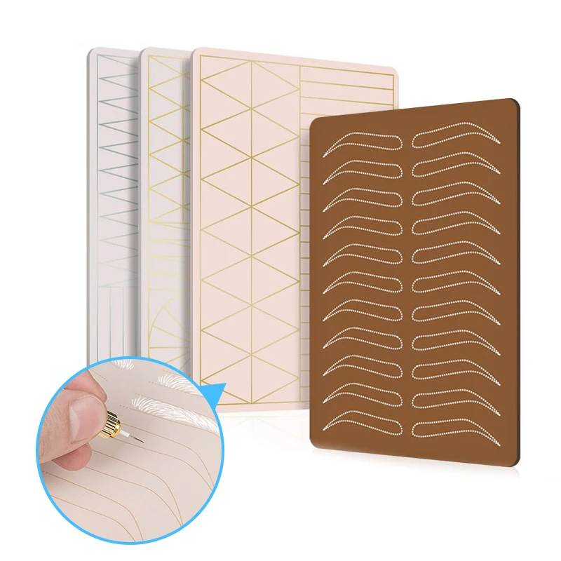 

1 Pcs Silicone Blank Eyebrow Brow Tattoo Permanent Makeup Supplies Microblading Practice Skin Tattoo Beginner Exercise Tool