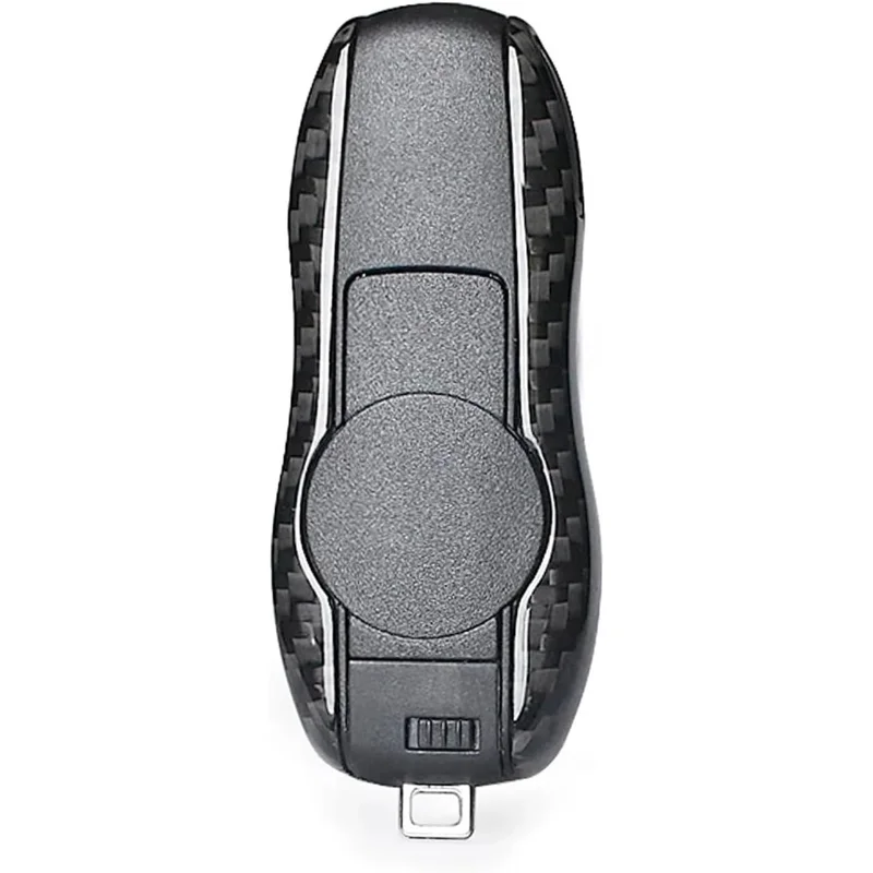 Carcasa para llave de coche, cubierta para carcasa de llave remota, fibra de carbono auténtica, negra, Compatible con Porsche 911 Cayenne Panamera