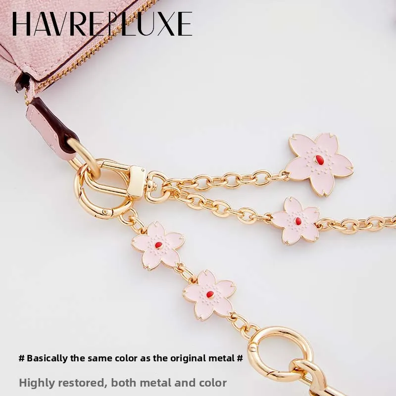 Sakura Extension Chain for Women's Bag Fashion Not Easy to Scratch and Fade Extended Chain Bag Decoration Chain Bag Accessories