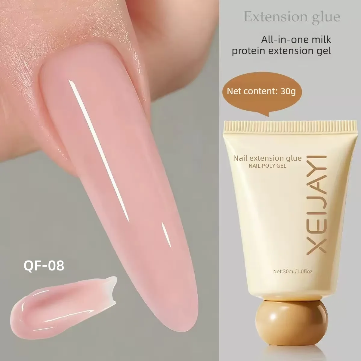 Nagelverlängerungs-Gel Gehärtetes Gel Ohne Blasen 15 Farben Poly-Gel Nagelkunst Aufbaugel für Verlängerungen 30ml Maniküre-Zubehör – Detail 5