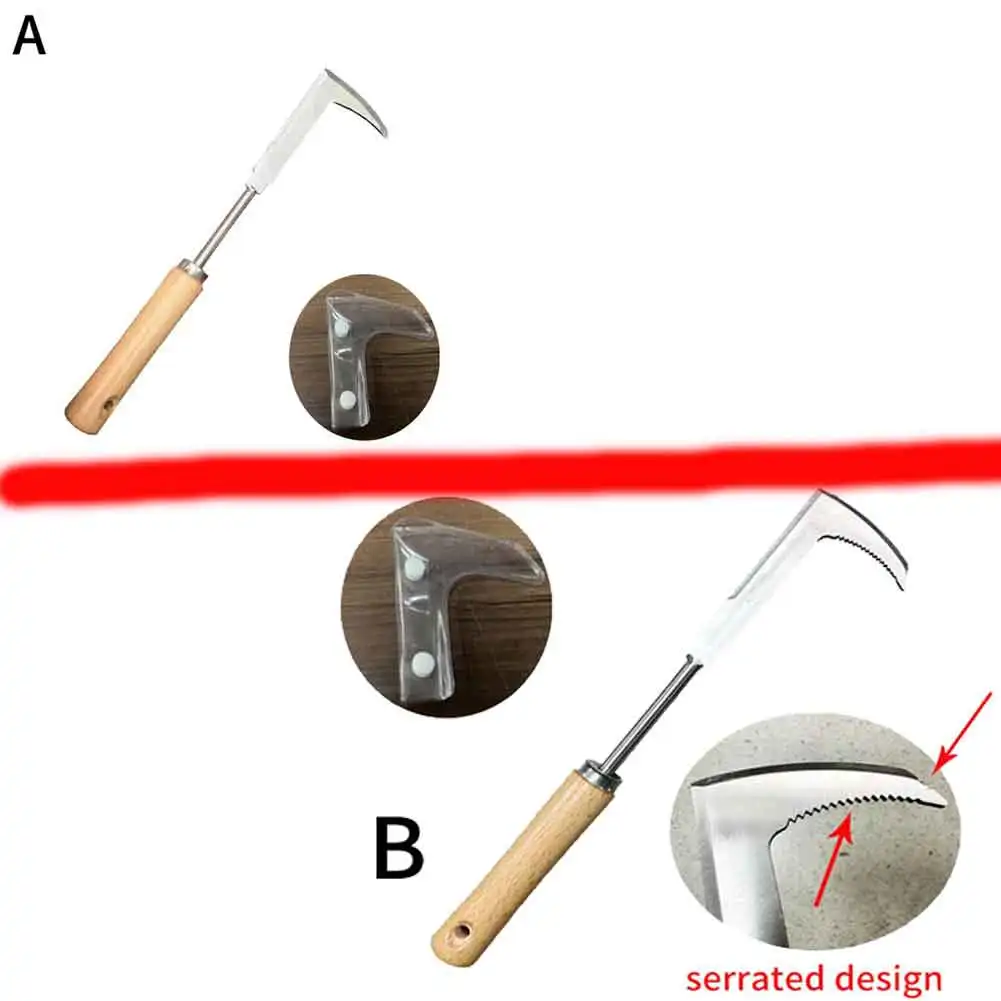 Herramienta de deshierbe Manual en forma de L, deshierbe de grietas y Extractor de malezas para jardín, suministros agrícolas y bonsái