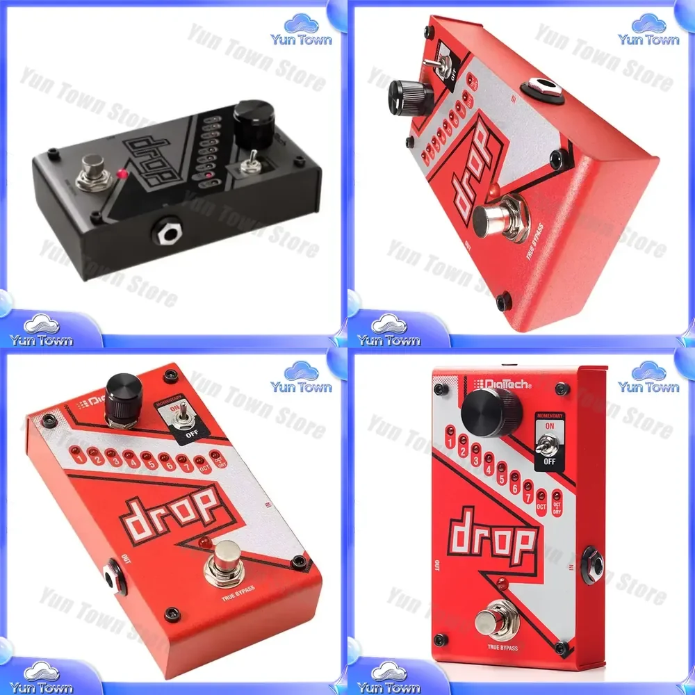 Pedal Digitech DROP Polyphonic Drop Tune Pitch Shifter para Guitarra y Bajo, Procesador de Efectos, Afinador Multifuncional
