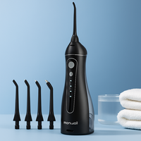 Water Dental Flosser Cordless for Teeth Cleaner,4 Modes 4 Jet Tips Dental Oral Irrigator,Rechargeable IPX7 Waterproof for Home