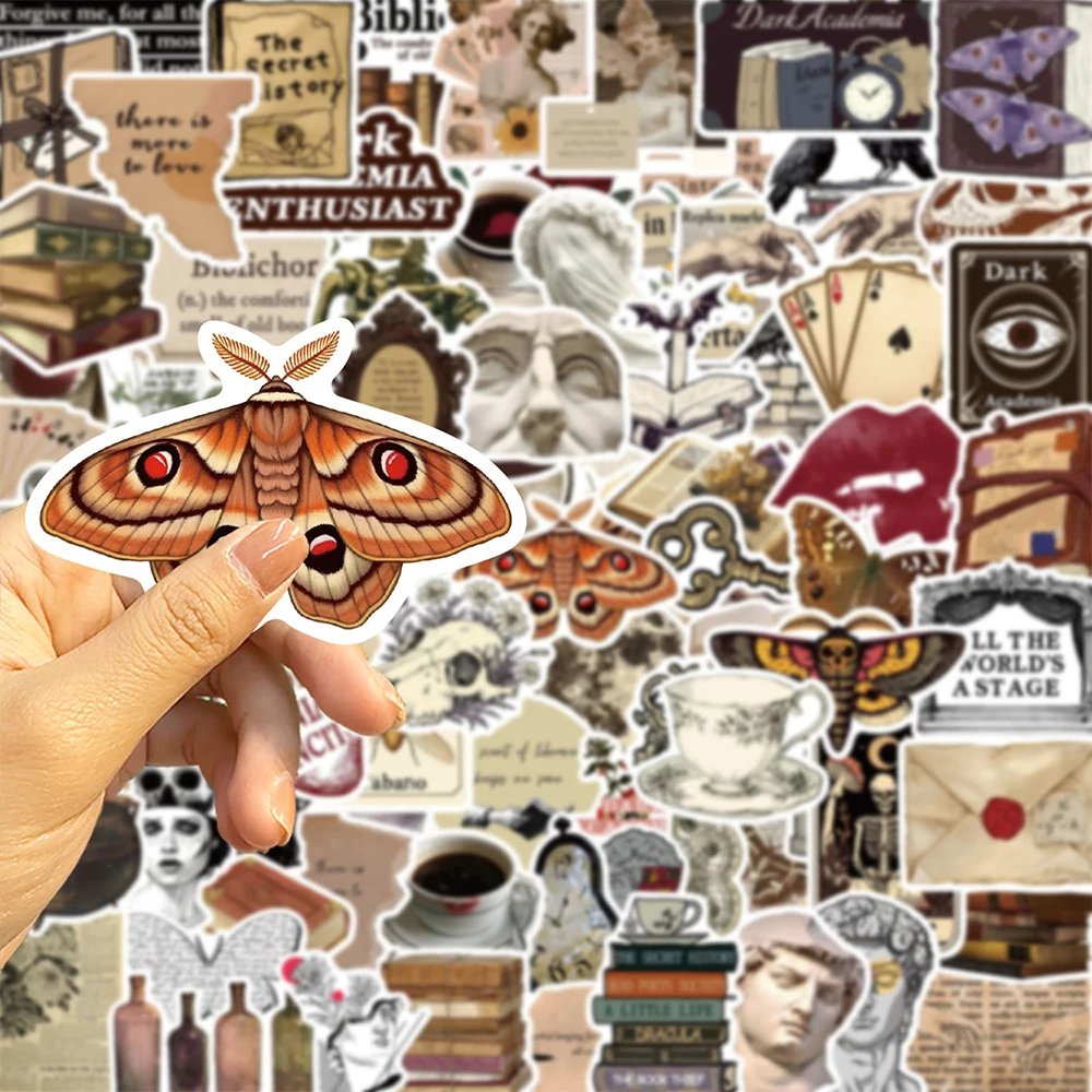 10/30/50/100 Stück Coole Dunkle Ästhetische Cartoon-Aufkleber Retro Gothic Graffiti Abziehbilder DIY Gepäck Handy Fahrrad Wasserdichtes Aufkleber-Set
