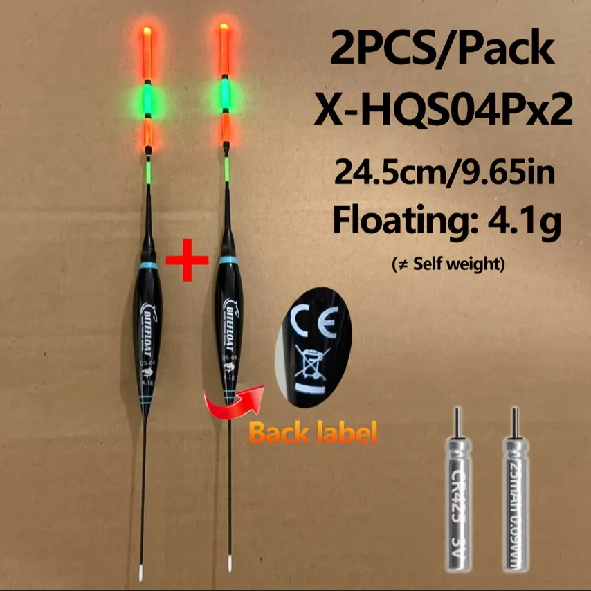 Bite Float 2er-Pack elektronische Angelposen mit verdickter Oberseite für hohe Sichtbarkeit, geeignet für europäisches Karpfenangeln bei Nacht. – Detail 5