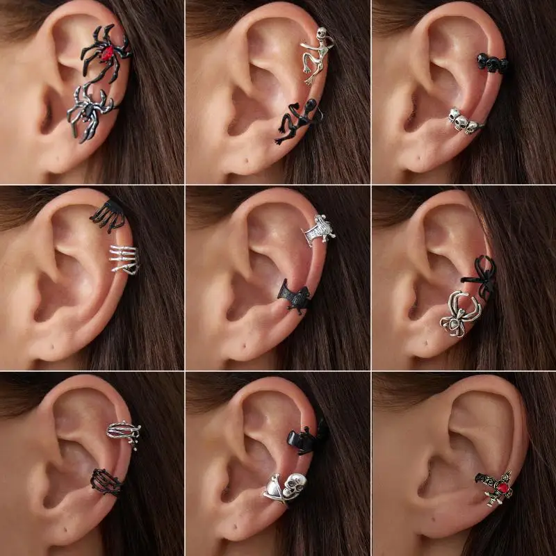 1-шт-жидкий-металл-нерегулярный-персонализированный-скелет-паук-зажим-для-ушей-серьги-на-Хэллоуин-зажим-для-ушей-женские-и-мужские-винтажные-ювелирные-изделия-подарок