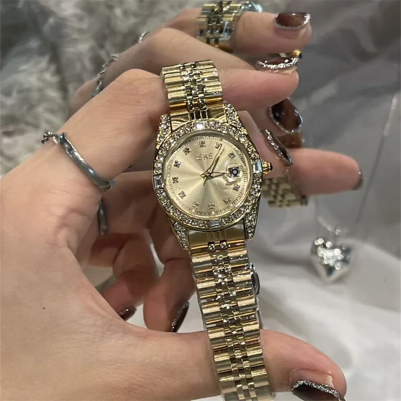 

Vintage-style elegant wristwatch for women, high-end artistic women's watch, 2025 new style, gold finish, premium selection.