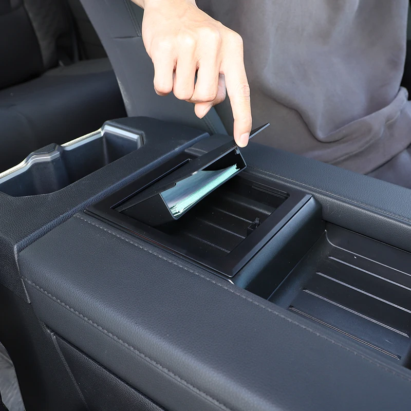 For Toyota Tundra 2022 -2026 ABS Black Central Control Armrest Box Hidden Storage Box Privacy Storage Box Car Accessories