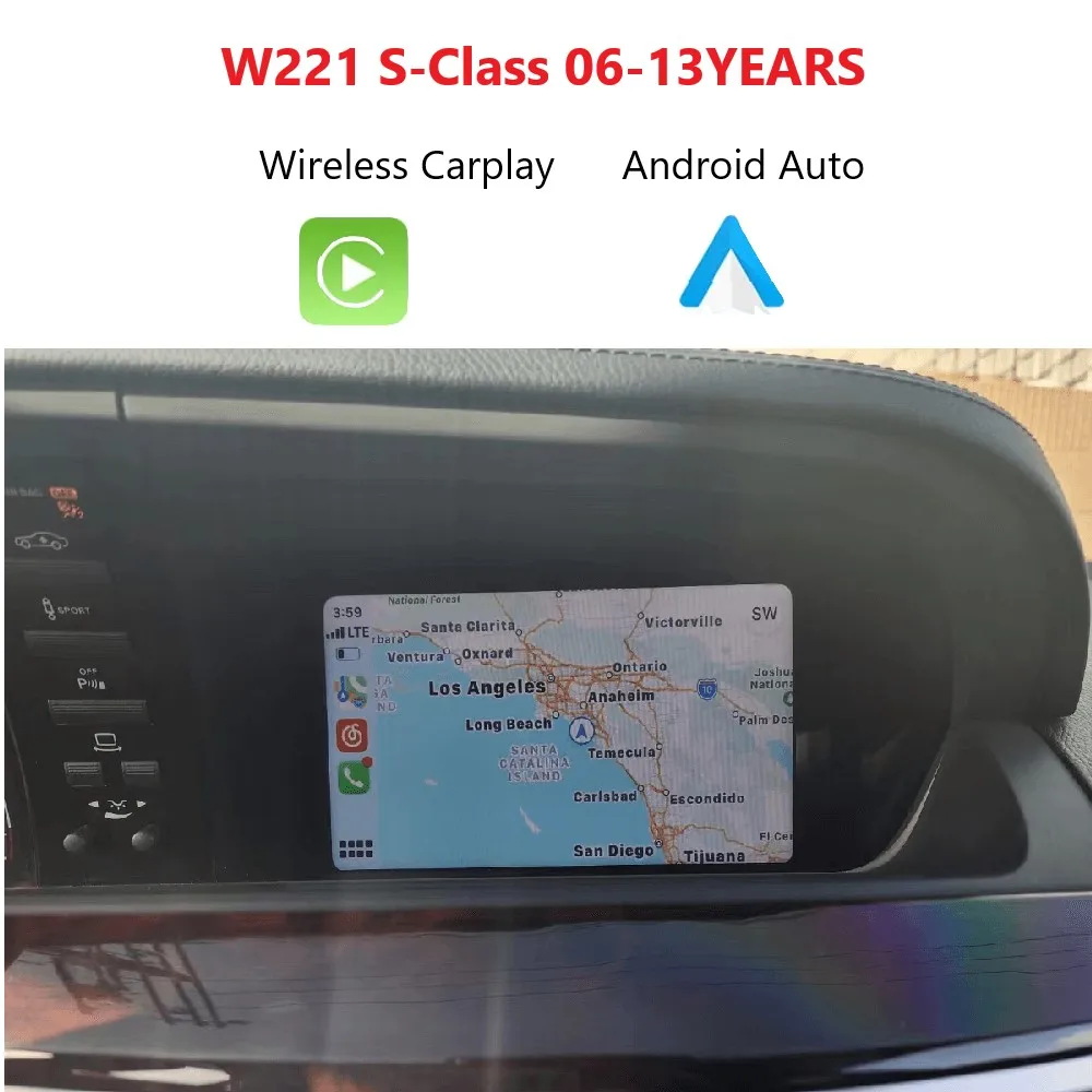 Wireless CarPlay Android Auto For Mercedes Benz W221 S Class 2006-2013 Mirror Link AirPlay Car Play Module