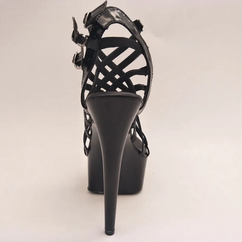 LAIJIANJINXIA New 15CM/6inches PU Upper Model Sexy Exotic High Heel Platform Party Women Sandals Pole Dance Shoes H062