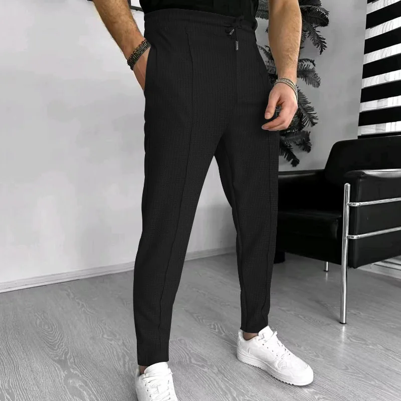 2024 Amazon Sommer neue Herren europäische und amerikanische unabhängige Station Kordel zug Sport Freizeit hose für Männer – Detail 5