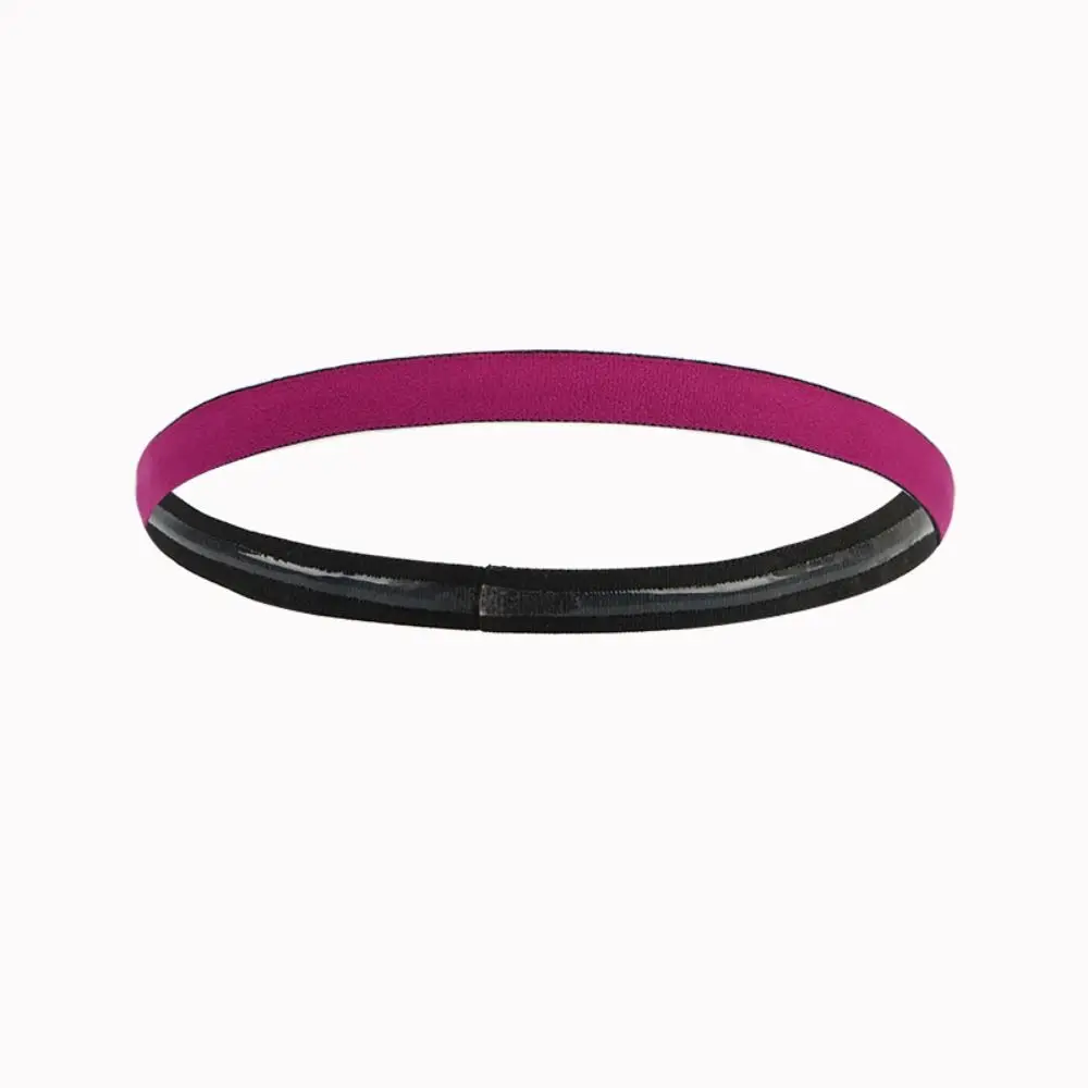 Elastisches Silikonmaterial, dünnes Sport-Stirnband, Bonbonfarbenes Stirnband, Sport-Stirnband, Schweißband, Unisex-Stirnband, Yoga-Haarbänder