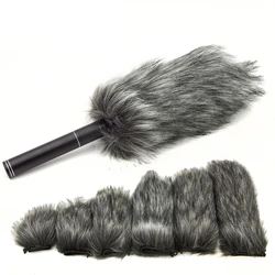 Microphone Windscreen Cover Furry Windscreen Wind Cover Windproof Microphone Sleeve 9-24cm for Interview Microphone