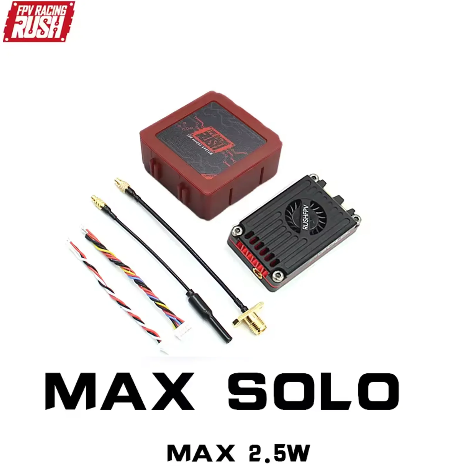 

RUSH TANK MAX SOLO VTX 2.5W High Power VTX 48CH Video Transmitter with CNC shell for RC FPV Long Range Fixed-wing Drones