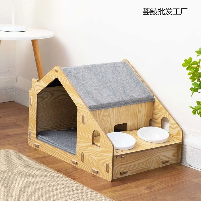 

Bring your own food basin cat nest universal in all seasons semi-closed cat bed house villa indoor dog kennel dog house summer
