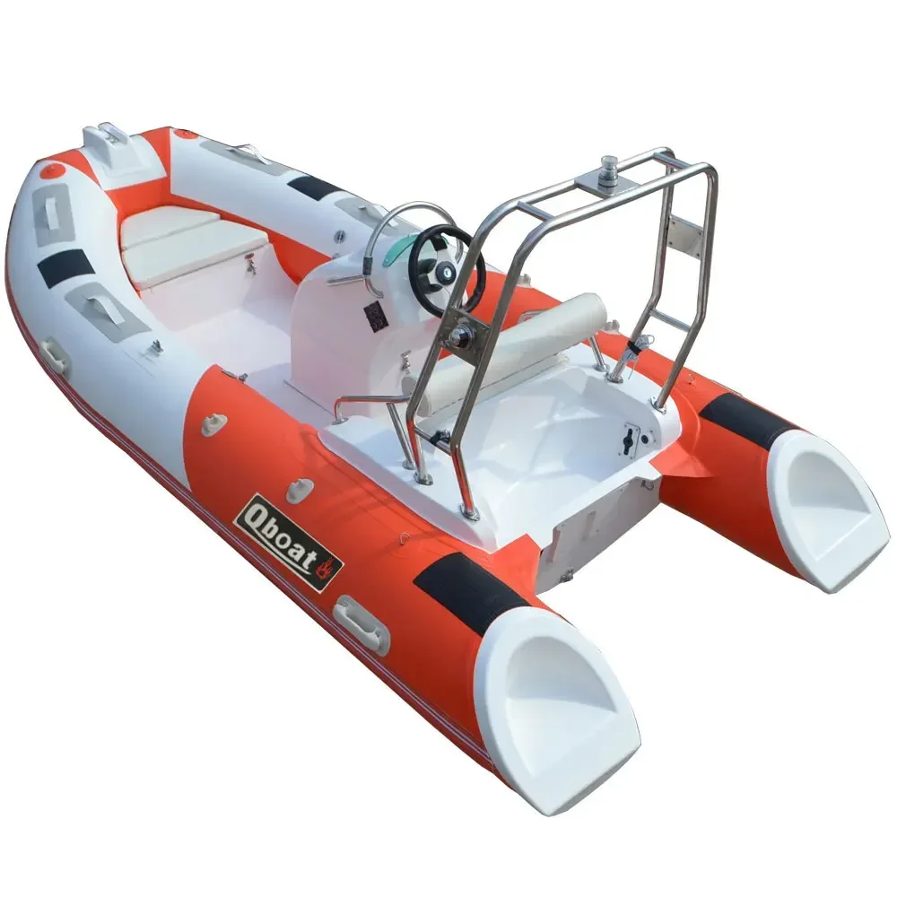 CE 3.9m Outboard Motor Hypalon Material Rigid Inflatable Boat China Rib Boat for Sale