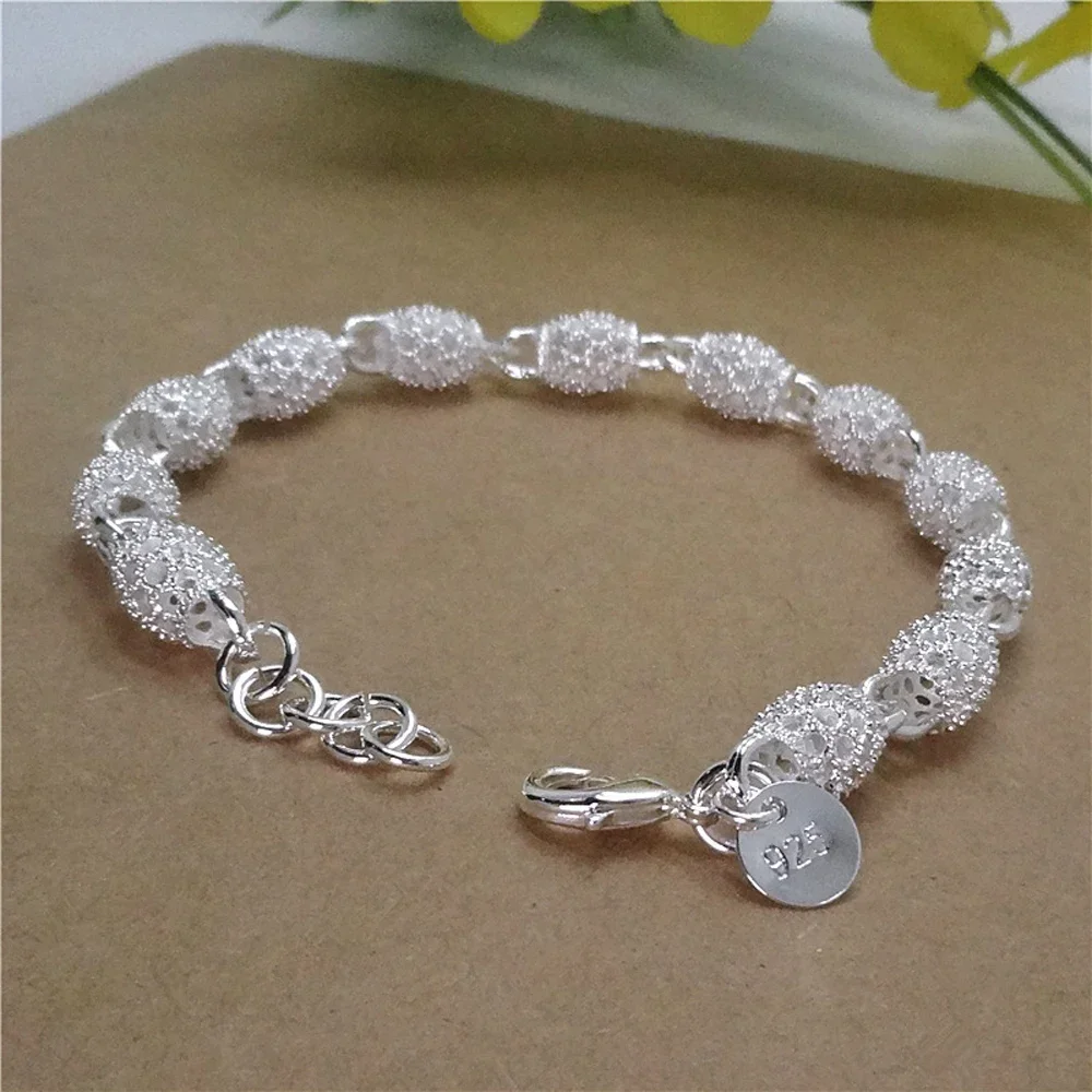 FSUNION 2025 New Fashion Beautiful Elegant Silver Color Bracelet Chain  Bangle For Women Jewelry Wholesale Gifts